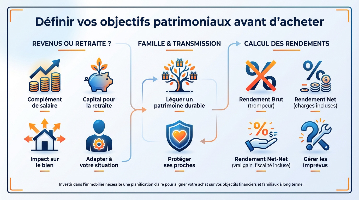Définition des objectifs patrimoniaux pour un investissement immobilier locatif réussi